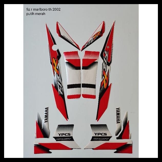 TERBARU (ORI) STRIPING ORI YAMAHA FIZ R TH 2002 PUTIH MERAH KUALITAS ORIGINAL 