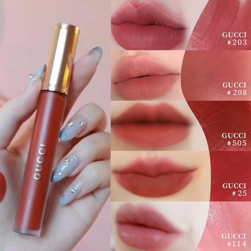 Gucci Rouge A Levres Liquide Mat Sans Transfert 6.5Ml / Liquid Matte Lip Colour Transfer Proof / Lip