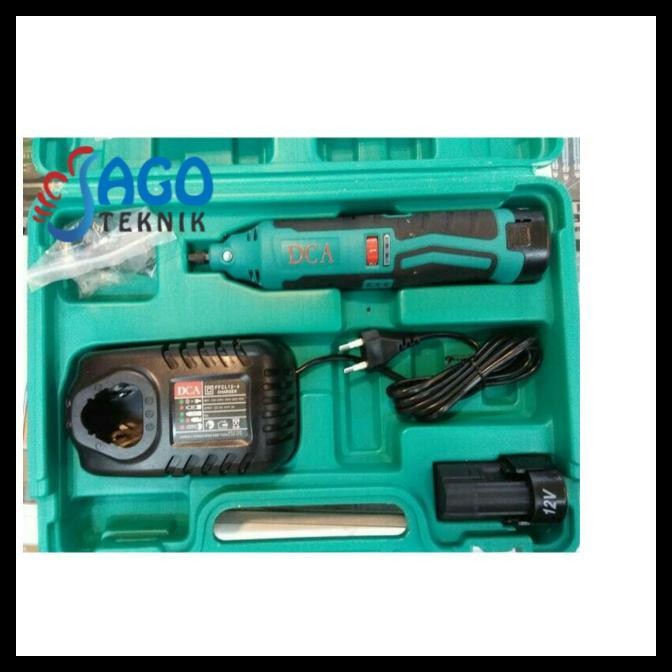 DISKON DIE GRINDER BATRE MERK DCA 12 VOLT ADSJ10/MESIN BOR BATERAI ADSJ10 