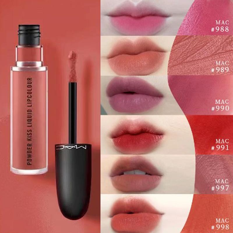 Mac Powder Kiss Matte Liquid Lipstick Full Size 5Ml / Lipstik / Lip Tint / Gloss Terlaris Best Quali