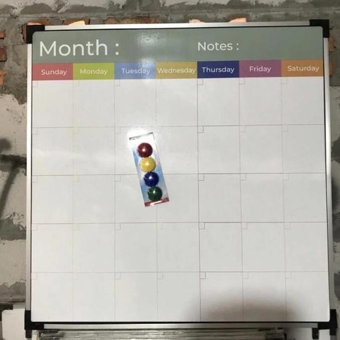 

whiteboard kalender magnetik 60x90cm