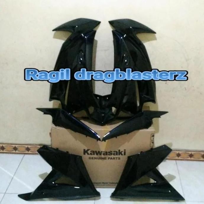 full cover body new ninja RR hitam polosan orinal kawasaki