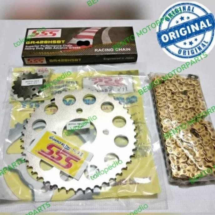 GIRSET GEARSET SSS CB150R CBR150 SSS RANTAI HSBT 428 14/15/16 45/46/47