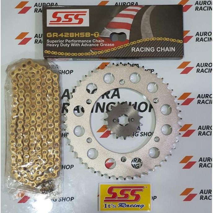 Gear Set SSS New R15 V3 & Rantai SSS 428 Hsbt