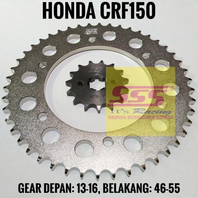 GIRSET / GEARSET / GIR SET SSS CRF150 428 RANTAI SSS GOLD RO/ORING