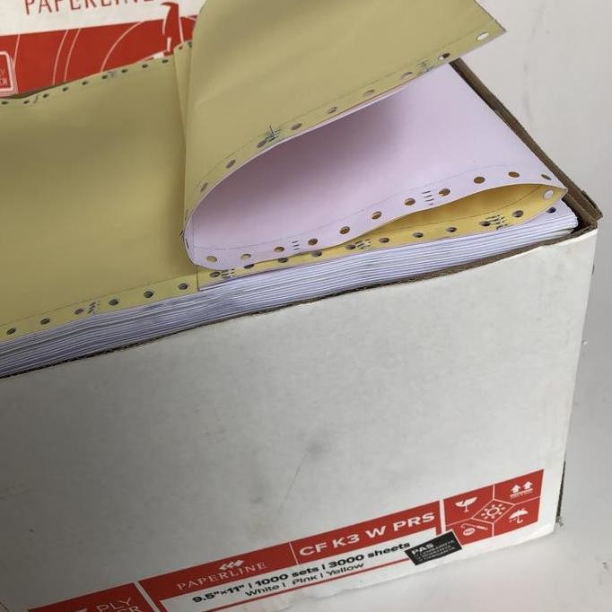 

BEBAS ONGKIR - Continuous Form 3 PLY PRS kertas komputer Paperline K3 PRS