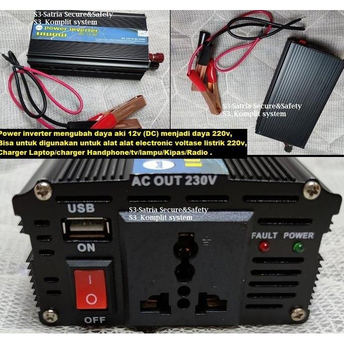Power Inverter 1000W 1000watt inveter1000 W watt dari AKI DC 12v ke AC electronic Parts Komponen Ele