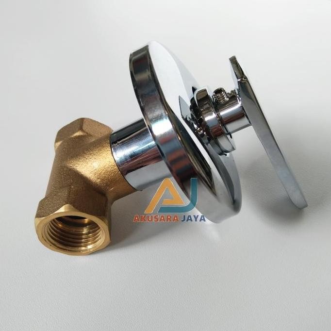 Kran Shower Tanam / Kran Shower Tembok / Stop Kran Tanam- Model Engkol