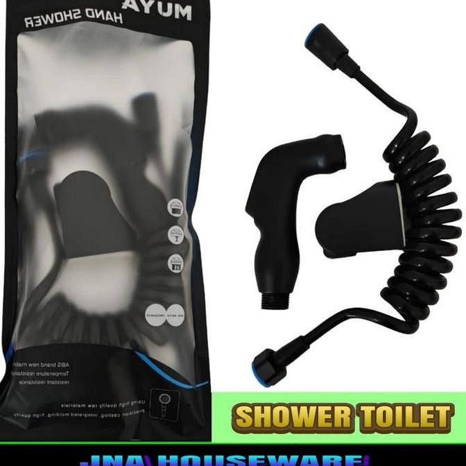Shower Toilet /Shower Cebok Black Selang Spiral