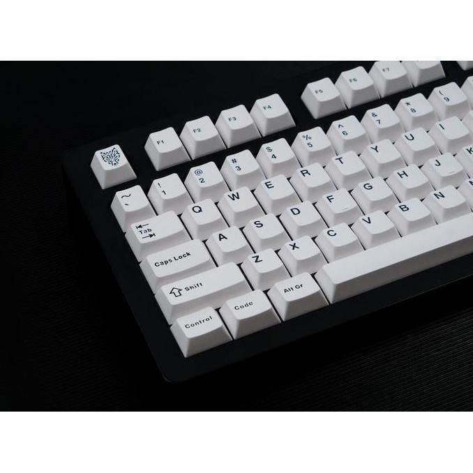BEBAS ONGKIR - GMK WoB BoW Lite ABS Doubleshot Cherry Profile Keycaps Set White on Black