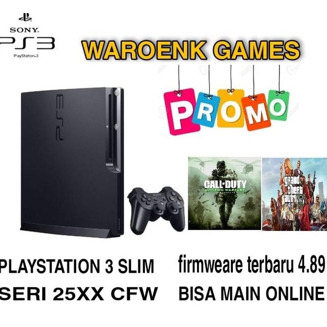 PS3/Playstation 3 slim SONY seri 25xx CFW HDD 500gb 2 stick