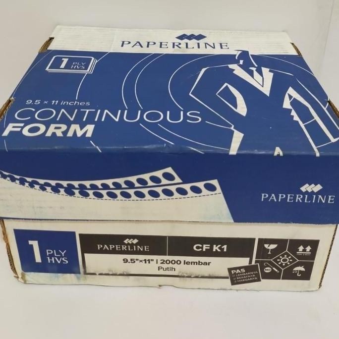 

BEBAS ONGKIR - Kertas Komputer 1 ply Paperline /Countinuous /CF k1 HVS Max :2 Box