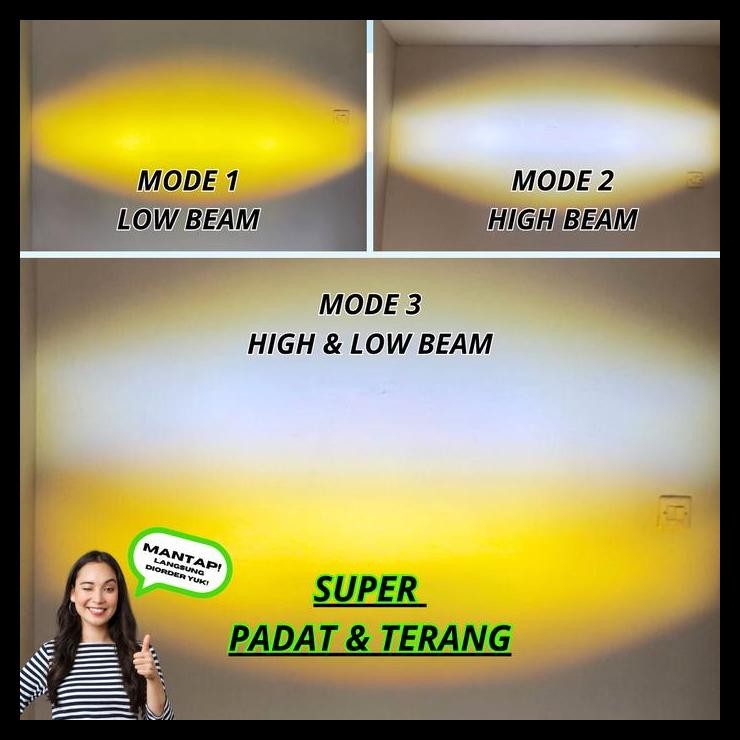 GRATIS ONGKIR CAVIA-MINI PROJIE LAMPU TEMBAK SOROT 2 3 MATA LED FOGLAMP MOBIL XENIA