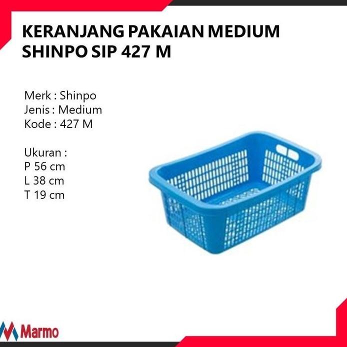 new  Keranjang Pakaian/Baju Plastik Grady Shinpo Medium SIP 427 M