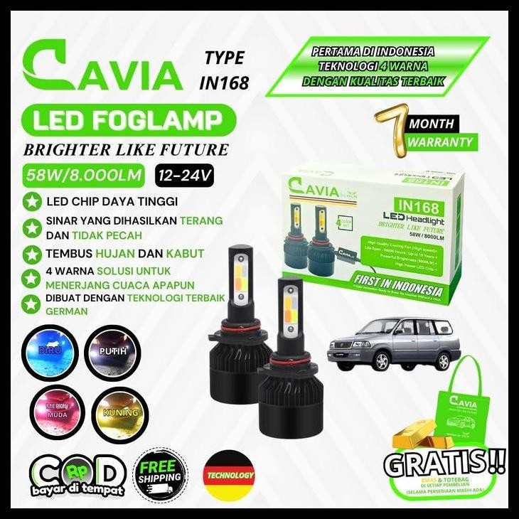 TERBARU CAVIA-LAMPU LED FOGLAMP 4 WARNA KIJANG KAPSUL TEMBUS KABUT & HUJAN