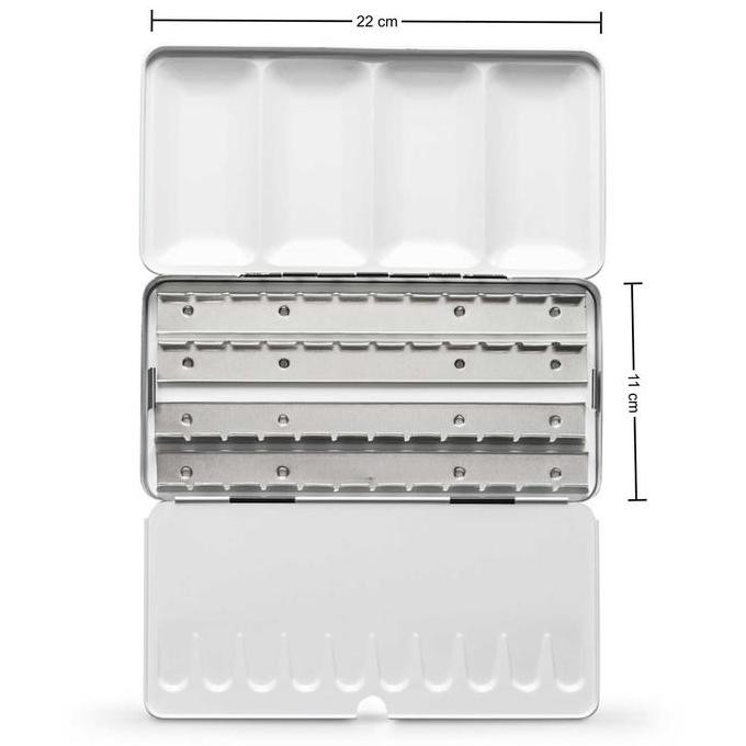 

V-Tec Box Watercolor Metal Ebx 48 Vtec Half Pan Palette Palet Cat Air