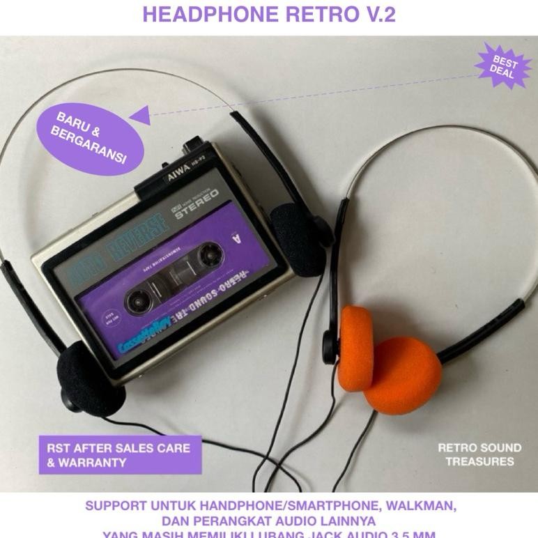 Vintage Headphone 80s 90s (V.2) | Headphone Retro | Headphone Jadul DiM