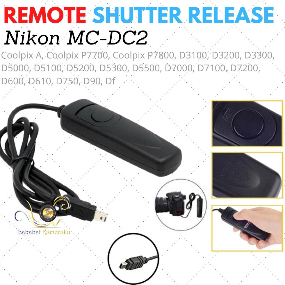 Wired Remote Shutter Release MC-DC2 Nikon Kabel COOLPIX A series COOLPIX P950 P1000 P7700 P7800 Df D