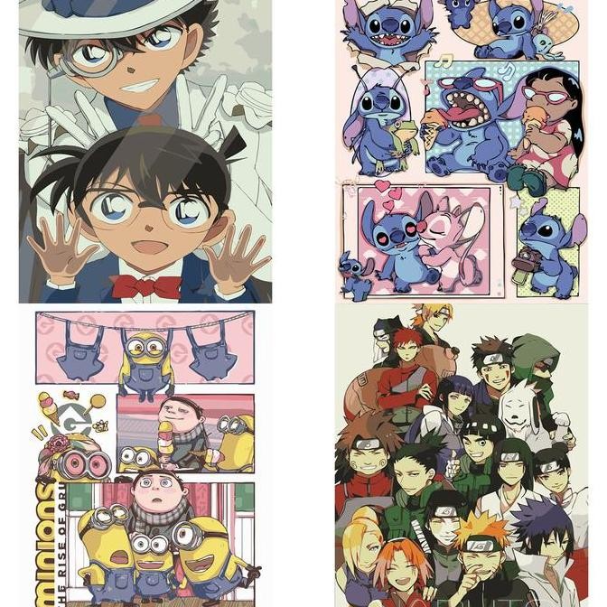 

30X40 Canvas Paint By Number Kit Painting By Numbers Diy Lukisan Anime Naruto Sanrio