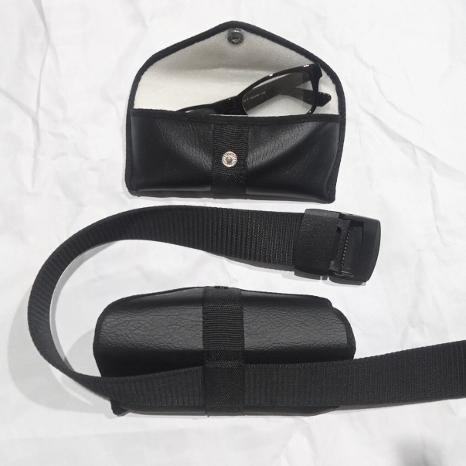 Dompet pinggang tempat kacamata kulit sintetis - sarung kaca mata diselipkan di ikat pinggang box se
