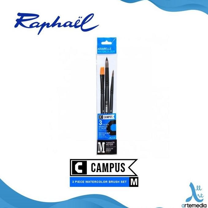 

Kuas Lukis Raphael Campus Medium Set 3 Short Handle Synthetic Brush