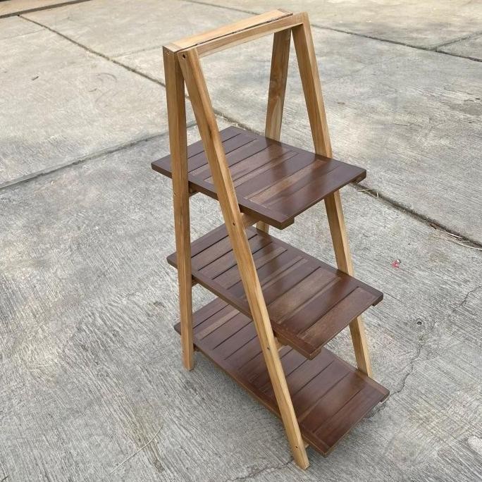 Terlaris Rak Lipat Rak Susun Camping Rak Bunga Rak Serbaguna Kayu