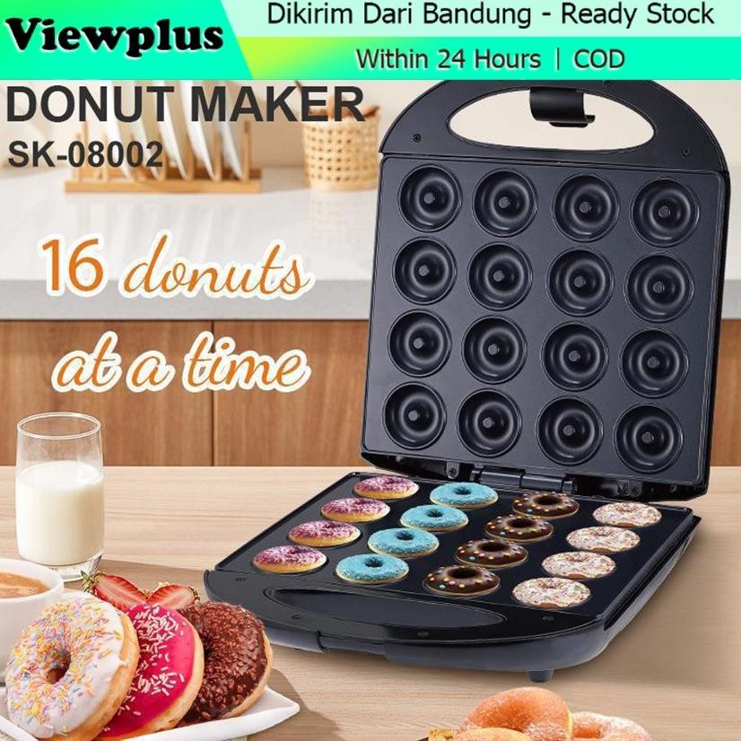 16 lubang Donut Maker Mesin Alat Pembuat Donut Listrik / Donat Elektrik / Cetakan Donat Listrik Anti
