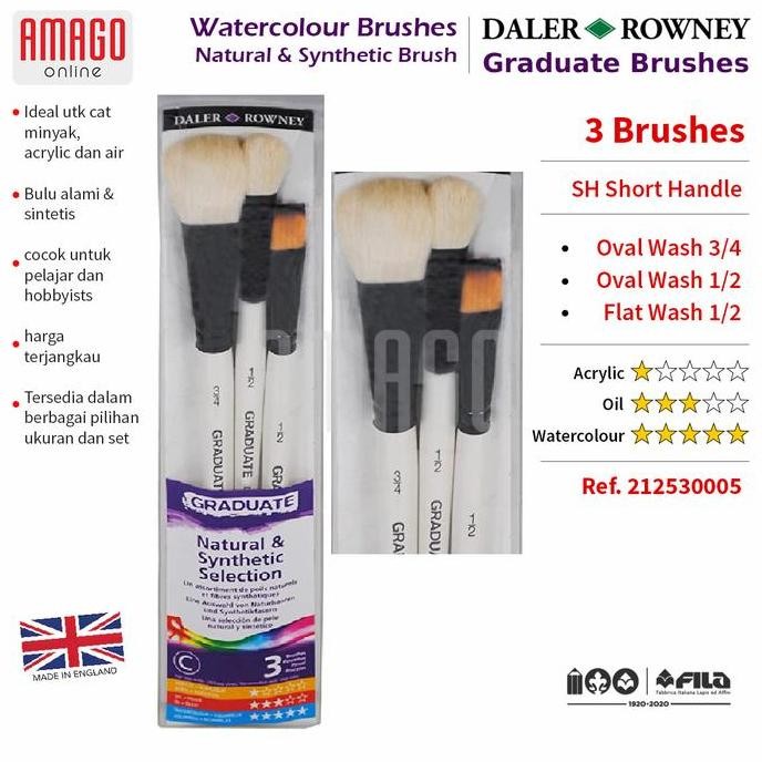 

Kuas Isi 3 - Daler Rowney Graduate Natur And Synth Brush - Watercolour