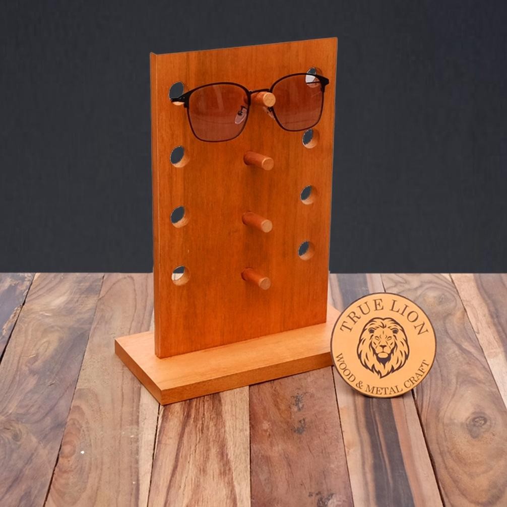 STAND KACAMATA KAYU/ TEMPAT KACAMATA KAYU/RAK KACAMATA WOODEN SUN GLASESS DiM