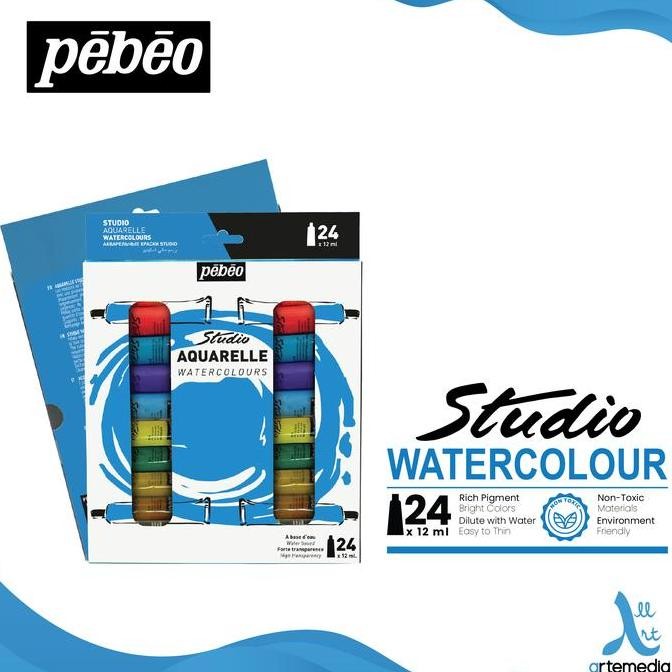 

Cat Air Pebeo Studio Watercolor Paint 24X12Ml Tube Set