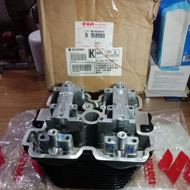 BLOCK BLOK CYLINDER HEAD SATRIA FU 150 KARBU ORINAL ORI ASLI SUZUKI SGP 11100-25G40-