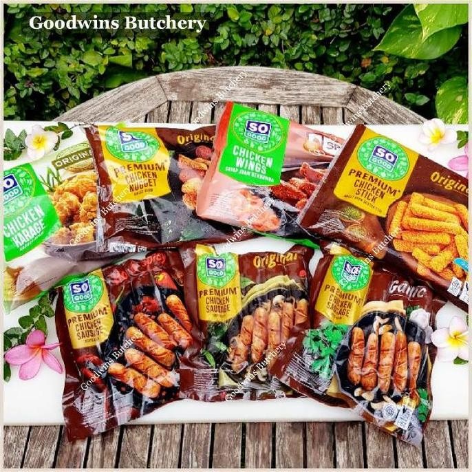 

Sogood Chicken Wings Stick Nugget Katsu Karage Sosis Frozen Food Halal