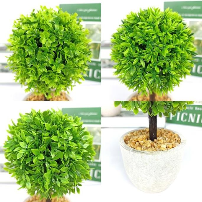 Tanaman Pohon Bunga Bonsai Mini Hias Artificial Plastik Ornamen Dekorasi Rumah