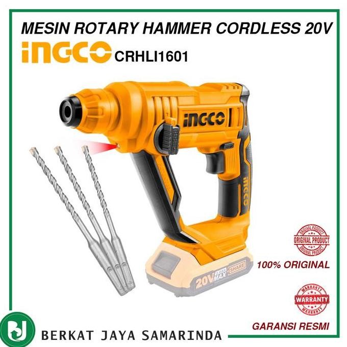 INGCO MESIN BOR ROTARY HAMMER DRILL INGCO CRHLI1601 BOR BETON SDS ORIGINAL DAN TERPERCAYA