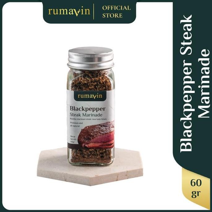 

Rumavin - Premium Blackpepper Steak Marinade / Bumbu Marinasi Steak Botol 60gr ls