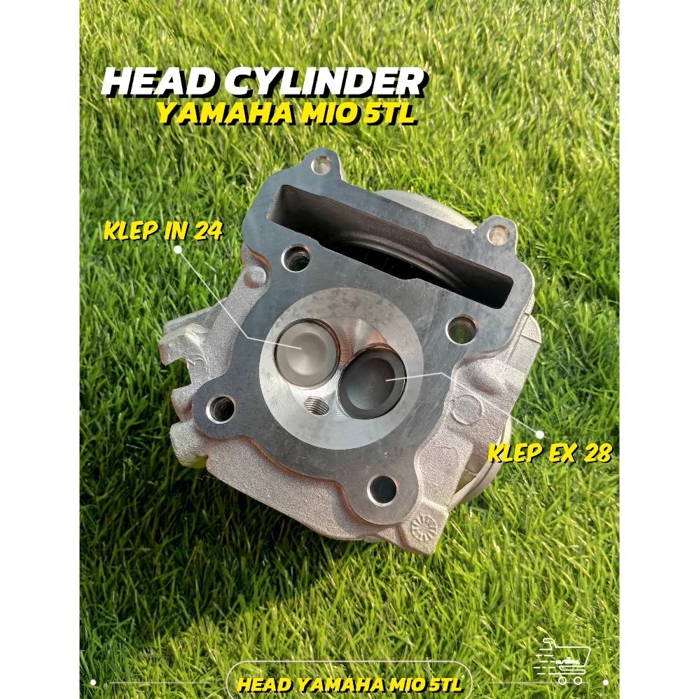 COP RACING MIO/HEAD CYLINDER MIO SPORTY 5TL KLEP 24/28 BLOK HEAD MIO KLEP 24/28 RACING