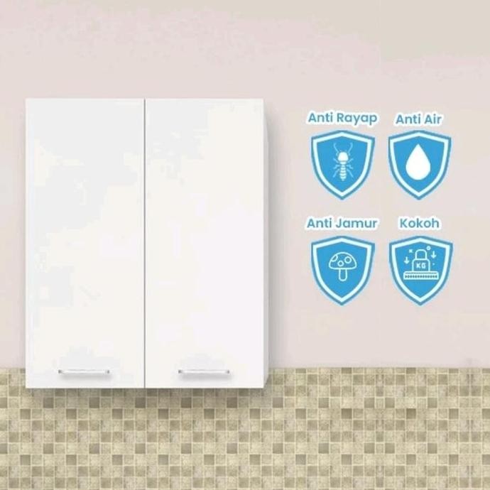 Lemari Upvc Kitchen Set Atas 2 Pintu / Rak Dapur Atas 2 Pintu
