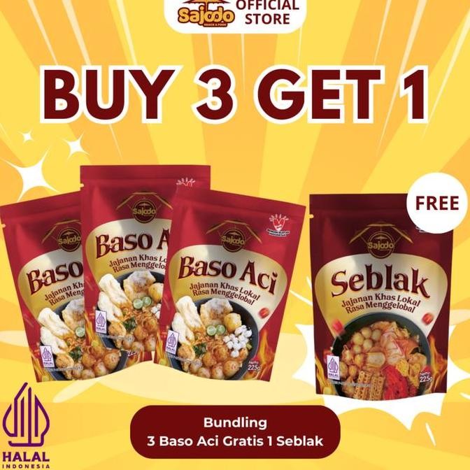 

3 BASO ACI FREE SEBLAK SAJODO SNACK & FOOD
