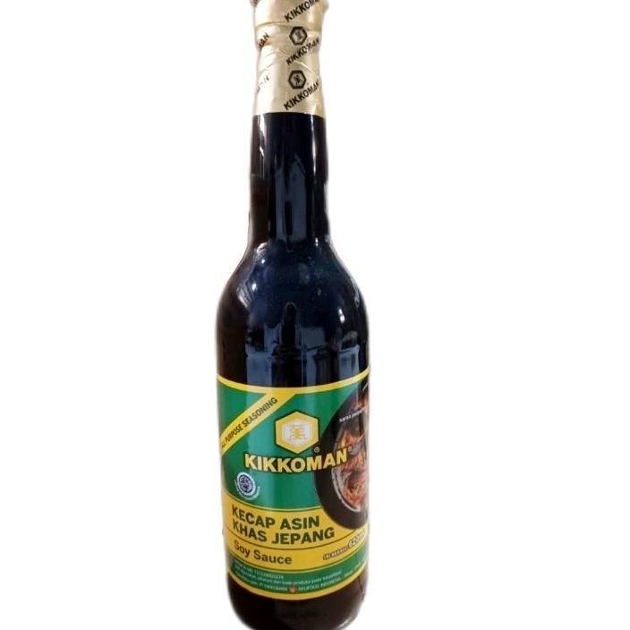 

Kikkoman Soy Sauce Kecap Asin Jepang Shoyu Jepang Halal 620Ml