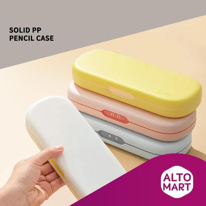 

Kotak Pensil Solid PP Double Layer Simple Storage Pencil Case