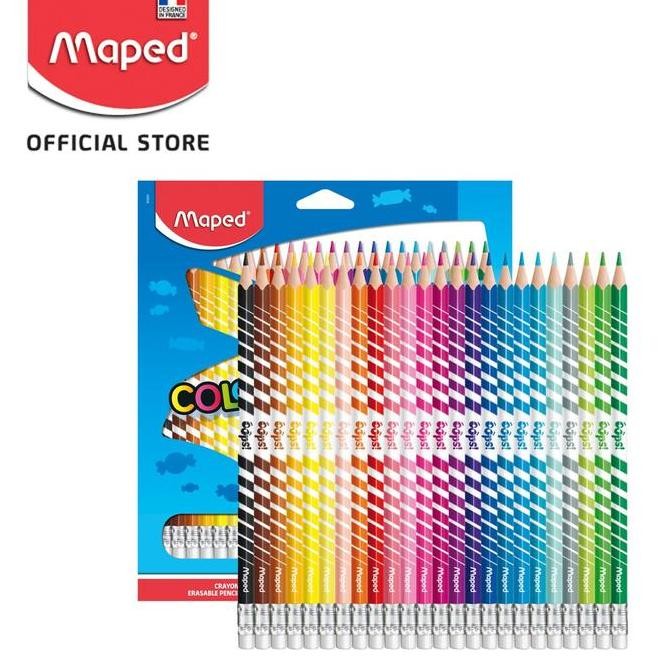 

Maped Pensil Warna Bisa Dihapus OOPS 24 Warna | Erasable Color Pencil Anak