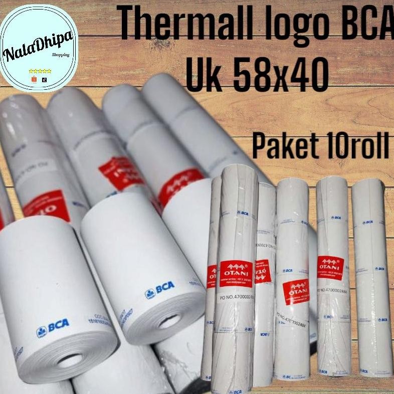 

TERMURAH, KERTAS THERMAL merk OTANI Logo Bank BCA uk 58x40