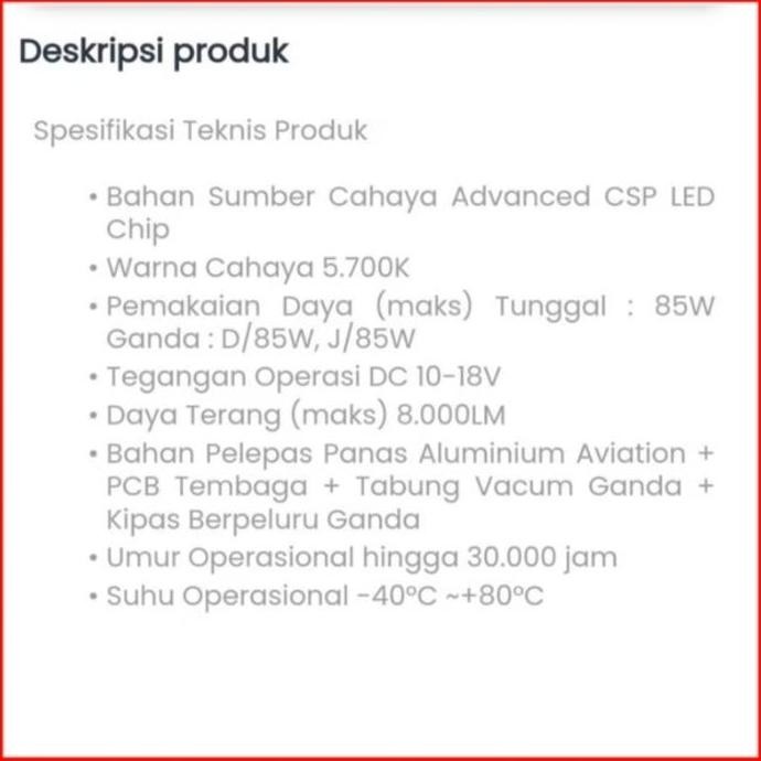 Led H11 Carbon P2 Autovision Garansi 2Th, Lampu Led Projector Mobil