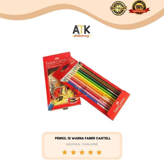 

Pensil Warna 12 Warna Panjang Faber Castell Classic Original ATK