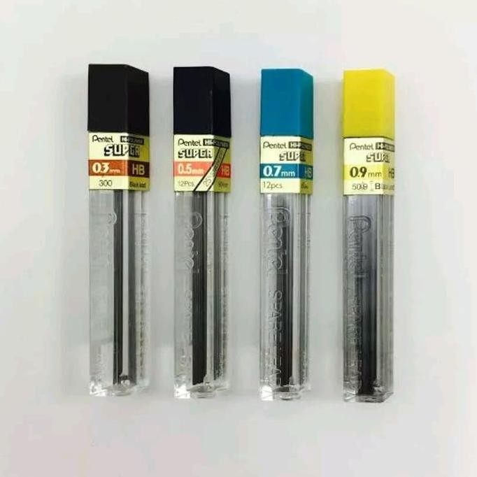 

Pentel Super Hi Polymer Lead Isi Pensil Mekanik Pilot 0.3 0.5 0.7 0.9 HB B 2B 3B 4B
