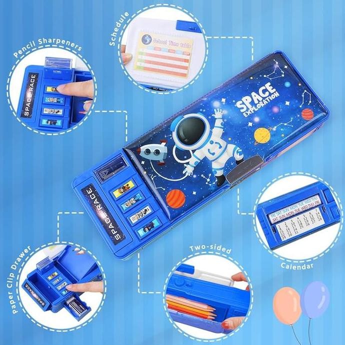 

Roseshop18 Tempat Pensil Aesthetic Multifungsi Cocok Untuk Anak Laki Laki Dan Perempuan Waterproof Stationery New Stok