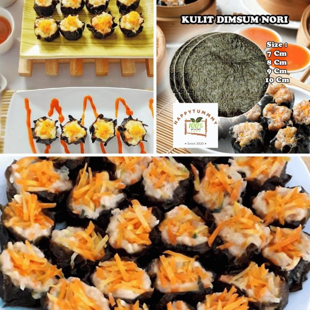

Rkm Hpt - Kulit Dimsum Siomay Nori Rumput Laut Gyoza Pangsit Tipis Halal Lembut Anti Lengket Enak
