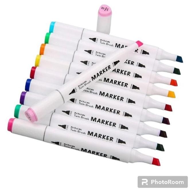 

(Isi 36/48/60/80/120 Warna) Spidol Warna Set Skecth Art Marker Double Head 2In1 2 Mata Pena Ujung Ganda 36 Hingga 120 Warna Kualitas Terbaik Stationery New Stok