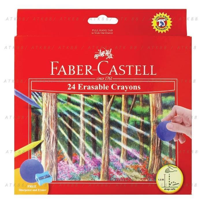 

EMS Erasable Crayon 24 Warna Faber Castell ( Crayon Bisa Dihapus )