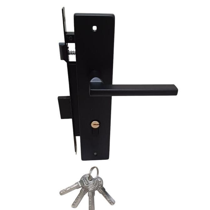 KNOKK KUNCI PINTU HITAM FULL BESI KUAT DAN KOKOH HANDLE PINTU FULL BLACK BERKUALITAS